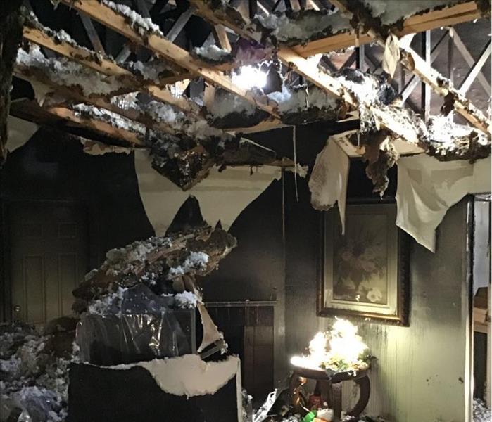 Fire Damaged Ceiling