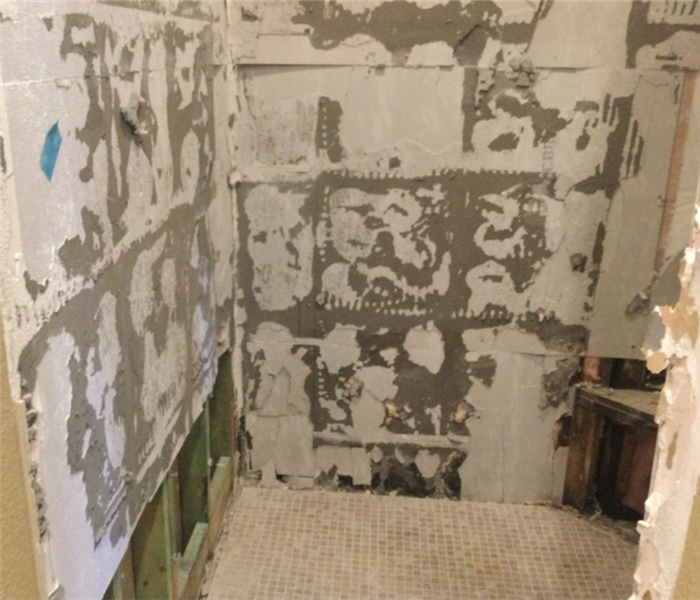 Water Damage in a Bathroom